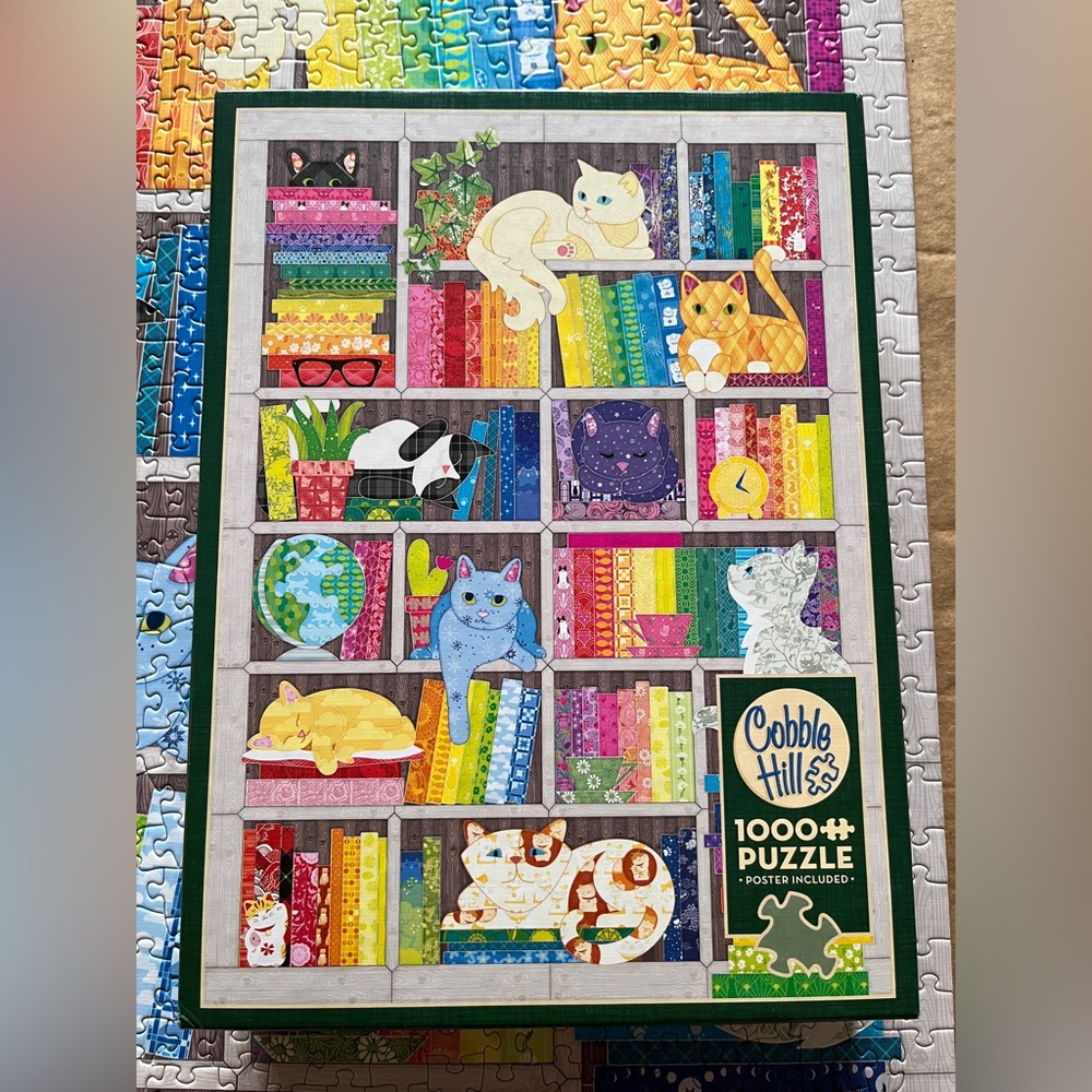 Cobble Hill Rainbow Cat Quilt Puzzle 1000pcs